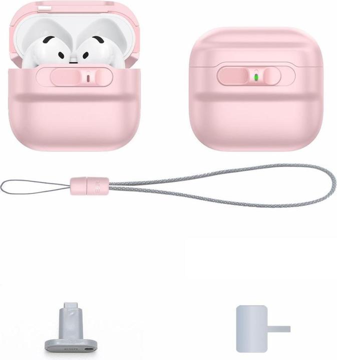 Actual product image ESR Pulse Halolock Magsafe case for AirPods 4 - pink (Charging case cover)