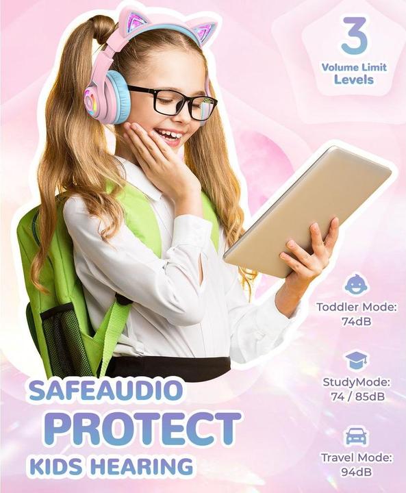 Immagine prodotto Iclever Cuffie per bambini Cat 74/85/94 dB