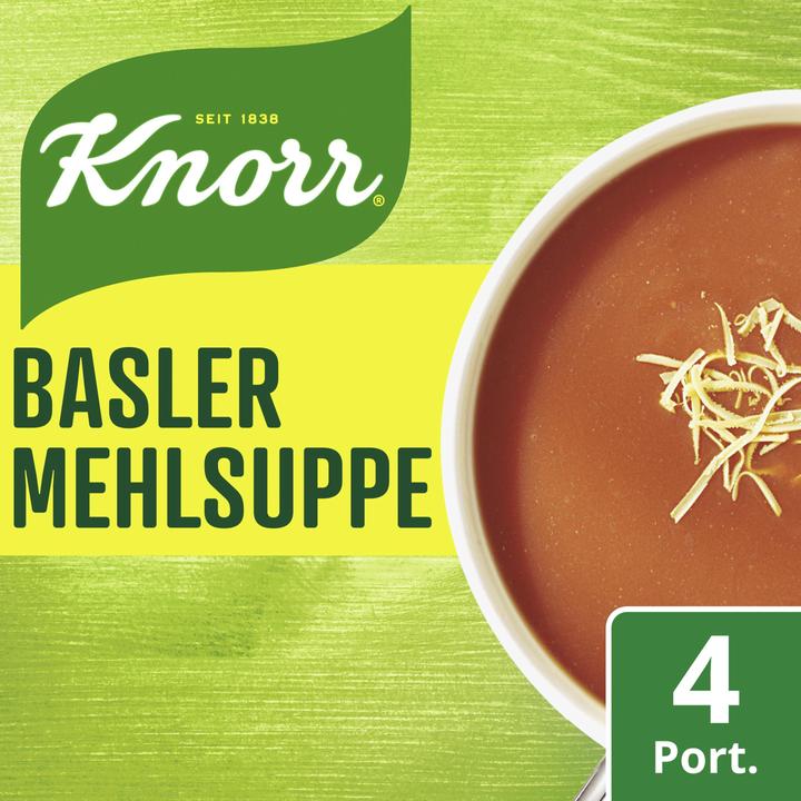Produktbild Knorr Basler Mehlsuppe Beutel, sämige Mehl Suppe wie das Original aus Basel, einfach zubereitet