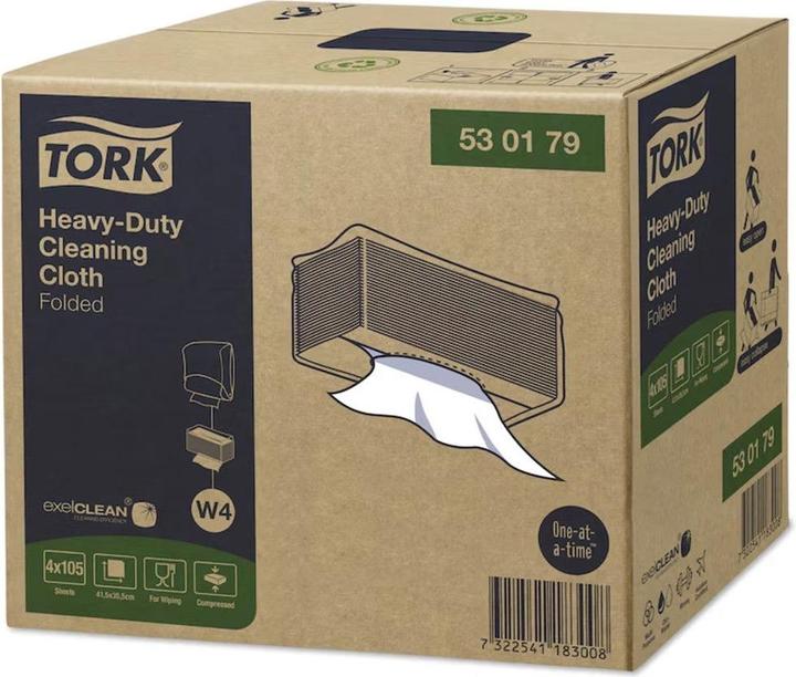 Produktbild Tork Extra Starke Reinigungstücher Weiss W4, Mehrzweck, 4 x 105 Tücher 530179 Anzahl: 420St. (420 Stk.)