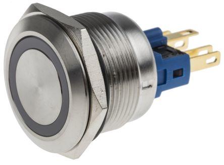 Actual product image Rs Pro Switch Pushbutton Stainless Yellow ring