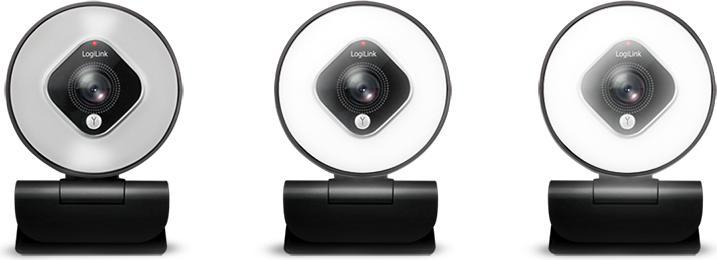 Produktbild LogiLink UA0384 Webcam LL1 Stream, USB 2.0, HD 1920x1080, 76 degree, black (2.10 Mpx)