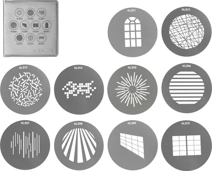 Nanlite Gobo Set 1 zu Bowens Mount Projektionsaufsatz (Divers)