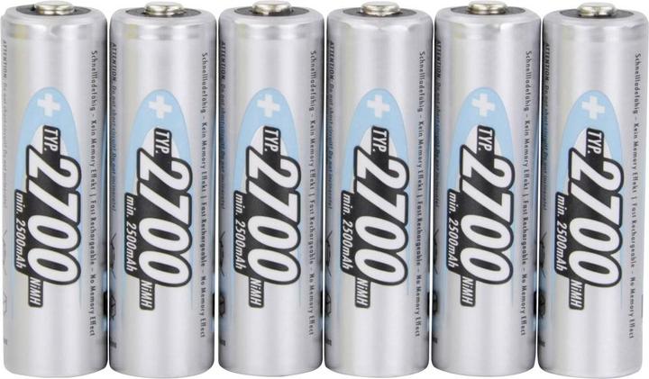 Ansmann Mignon (AA)-Akku NiMH HR06 (6 Stk., AA, 2700 mAh)