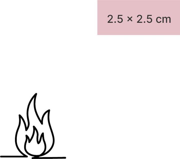 Produktbild minink Temporäres Tattoo – Grosse und kleine Flamme