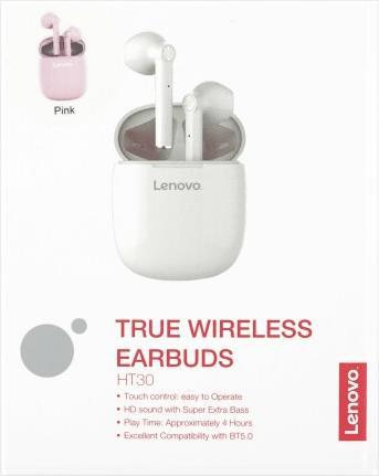 Productafbeelding Lenovo Auricolari Bluetooth 5.0 Ipx5 Waterbestendig Ht30 Roze (4 h, Draadloze)