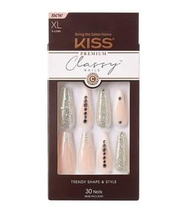 Immagine prodotto KISS Unghie adesive Classy Nails Premium - Sofisticate 30 pezzi (Unghie artificiali, Sofisticata)