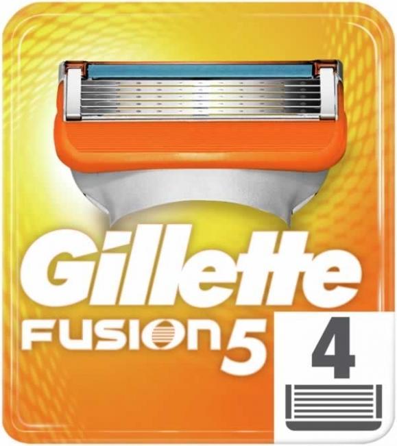 Actual product image Gillette Fusion 5, machine inserts, 4 pieces (4 x)