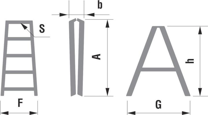 Produktbild Puag Doppelstufenleiter 2 x 7 Stufen (Stehleiter, 160 cm)
