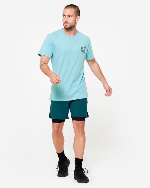 Actual product image Domyos Shorts 2-in-1 men breathable - turquoise (XXL)