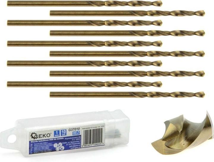 Image du produit GEKO Forets pour métal 1mm HSS, paquet de 10 (1 millimètre)