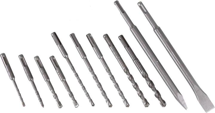 Produktbild Bosch Professional Zubehör 11-tlg. Meissel- und Hammerbohrer-Set SDS plus-3, 5–12 mm (5, 6, 8, 10, 12 mm)