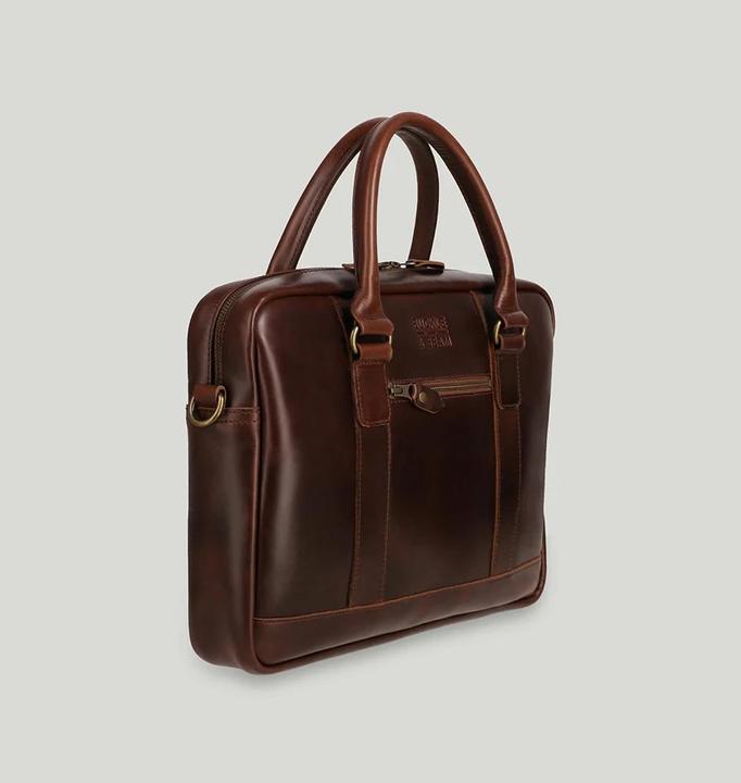 Actual product image Buckle & Seam Everett Briefcase Brown/Dots