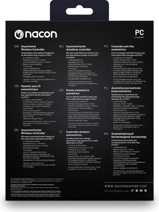 Image du produit Nacon Gaming Contrôleur sans fil asymétrique (PS4)