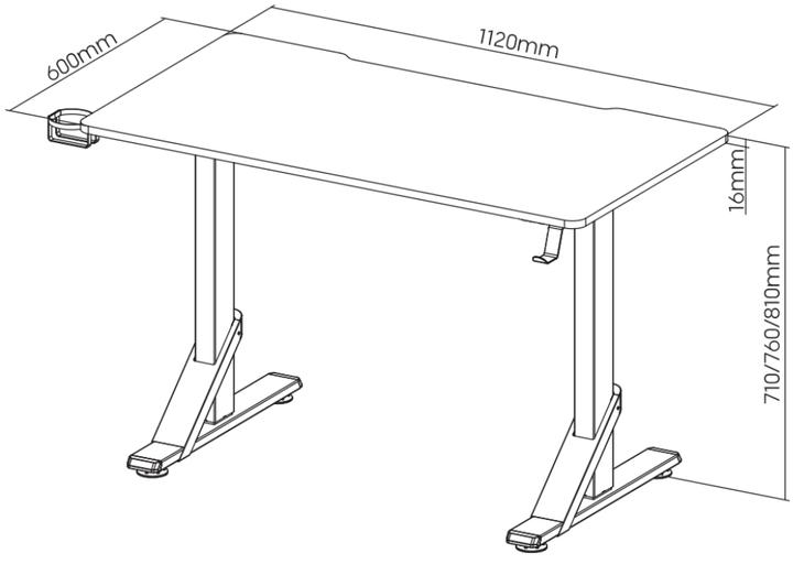 Actual product image Oplite Balistic MK 1 Gaming Desk
