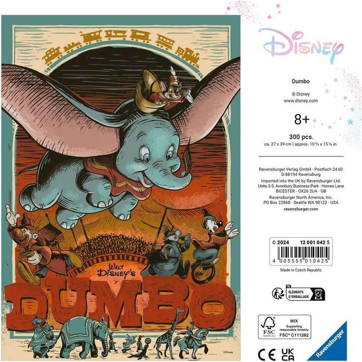 Produktbild Ravensburger Puzzle 12001042 - Dumbo - 300 Teile Disney Puzzle für Erwachsene und Kinder ab 8 (300 Teile)