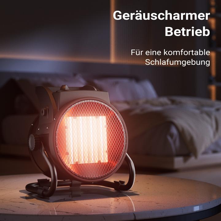 Produktbild Wiltec Keramik Heizstrahler 2kW Heizlüfter Heizgerät Schnellheizer Elektrisch (2000 W)