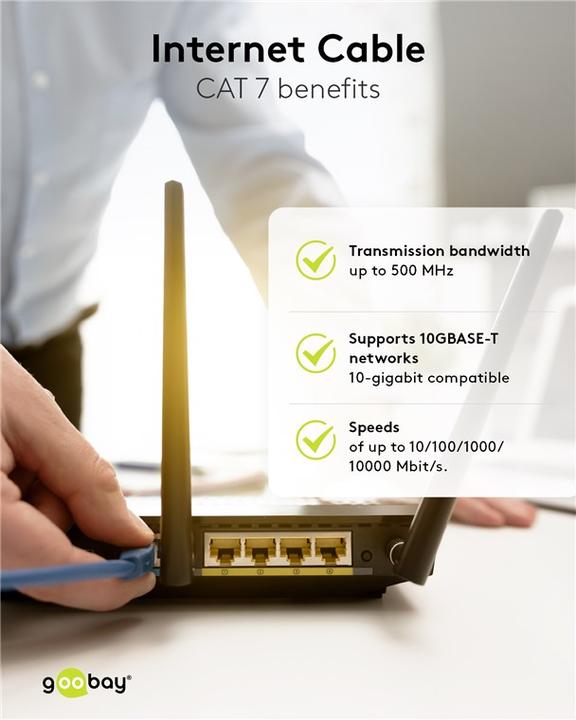 Actual product image Goobay Network cable (S/FTP, CAT7, 1 m)