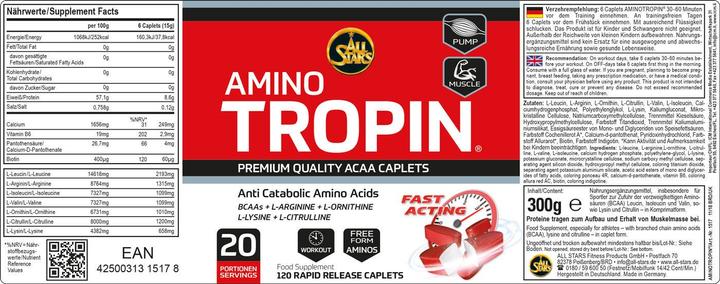 Image du produit All Stars Aminotropine (132 pièce(s), Capsules, 2000 g)