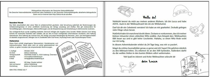 Produktbild Supergut mit ADHS - Adventskalender: 24 Tage Positive Psychologie, 24 Mitmach-Seiten und viele