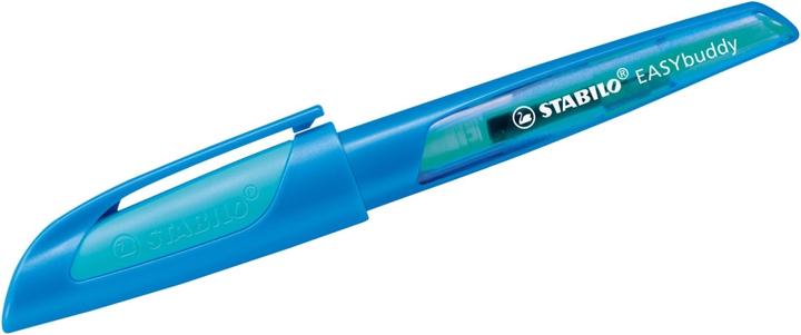 Produktbild STABILO Füllhalter EASYbuddy L, Linkshänder, blau Schreiblernstift mit Soft-Griffzone aus rutschf... (Dunkelblau, Hellblau, 1 x)
