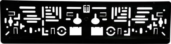 IWH Support de plaque d'immatriculation Basic, noir pour pare-chocs droits et courbes, simple et rapide