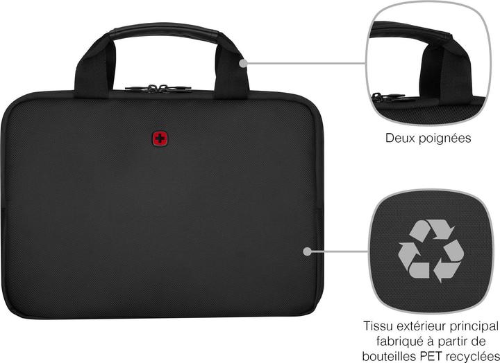 Actual product image Wenger Guyde 14, 14" Laptop Sleeve, Black, 653179 (14")