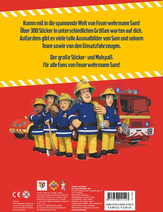 Produktbild Panini Feuerwehrmann Sam: Stickern und Malen mit Feuerwehrmann Sam