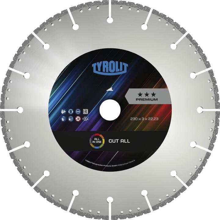 Actual product image Tyrolit Diamond cutting disc DC ALL FASTCUT Ø 125 mm Bore 22.23 mm Segment height 10 mm Segment thickness