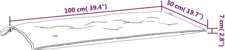 Actual product image VidaXL Garden bench cushion O x ford fabric (100 x 50 x 7 cm)