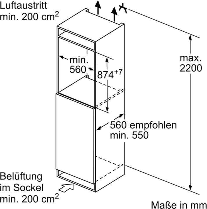 Immagine prodotto Bosch Hausgeräte GIV21AFE0 (Da incasso, 96 l)