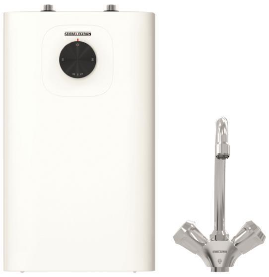 Stiebel Eltron UFP 5 Trend inkl. Armatur TWS-W mit Stecker, thermostop, Untertischboiler 5 l Niederdruck, 2 kW