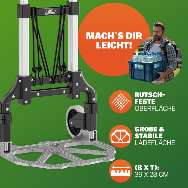 Actual product image Gardebruk Foldable Aluminium sack truck 80kg (80 kg)