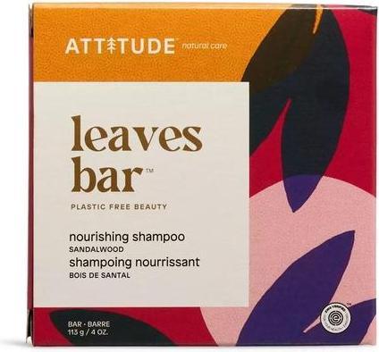 Actual product image Attitude Hair Shampoo Bar EWG Verified Vegan and Plastic-free Beauty Care Nourishing Sandalwood 113g (Solid shampoo)
