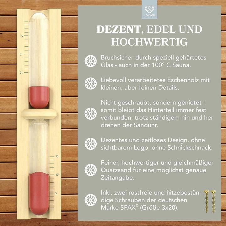 Produktbild LoWell Evening Glow Saunauhr