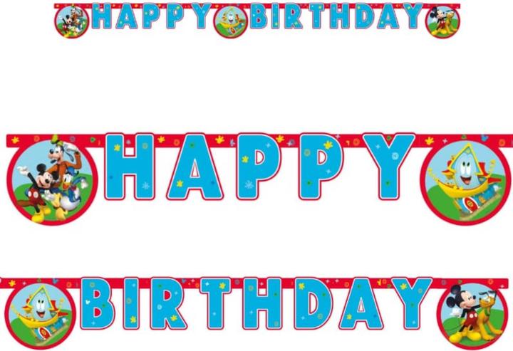 Actual product image Qualatex Guirlande d'anniversaire Mickey Mouse