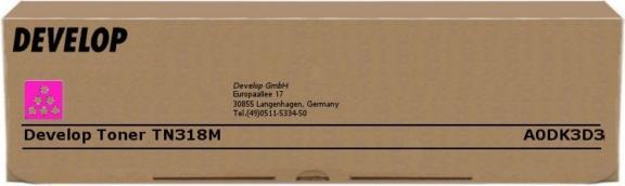 Actual product image Develop A0DK3D3TN-318 M toner magenta 8,000 pages Magenta Ineo + 20 20 P Plus 20 20 P (M)