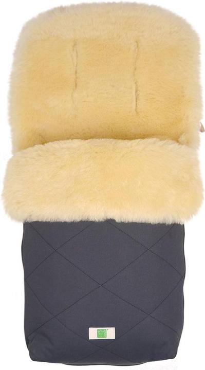 Kaiser Lammfell-Fusssack Natura Organic Cotton - Anthracite Fusssäcke für Kinderwagen & Buggys