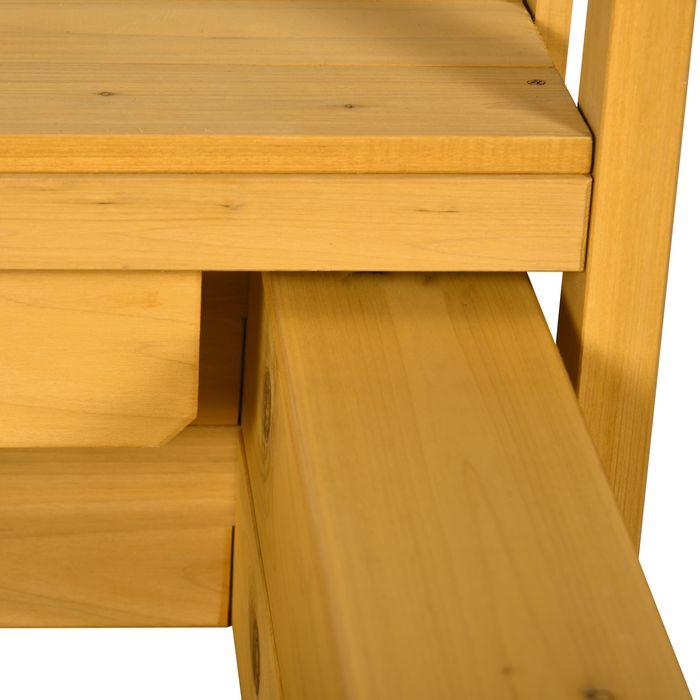 Produktbild Swisshandel24 Sandkasten mit Dach, Sandkiste aus Holz mit Spielhaus, 133 x 129 x 137,5 cm Sandbox mit Rollen für 3