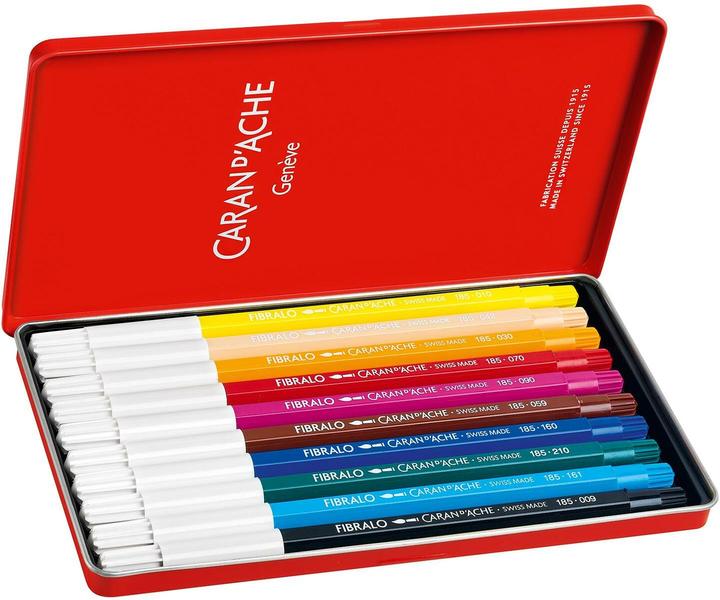 Immagine prodotto Caran d'Ache Fibralo Metallschachtel (Multicolore, 10 x)