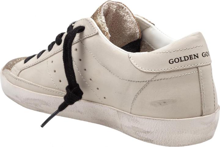 Actual product image Golden Goose super star sneakers in gold glitter and spotted star (36)