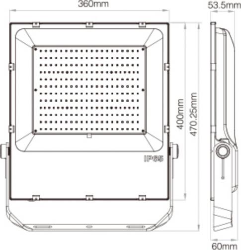 Actual product image Milight RGBW radio professional LED floodlight 200W IP65 with remote control (17000 lm, IP65)
