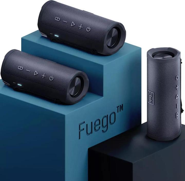 Actual product image 3MK Fuego głośnik bezprzewodowy 30W Bluetooth 5.3 TWS IPX7 czarny/black (12 h, USB power delivery)