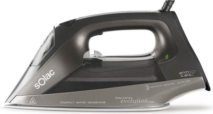 Produktbild Solac CVG9508, Trocken- & Dampfbügeleisen, 2 m, Schwarz, 45 g/min, 2400 W, 220 - 240 V (2400 W)