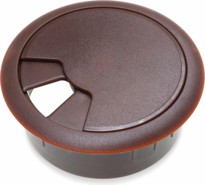 Produktbild Pollini Kabeldurchführung für Arbeitsplatten, braun, 50 mm, ABS (Kabeldurchlass)
