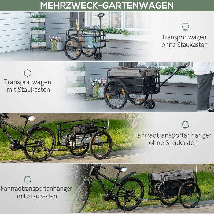 Produktbild Swisshandel24 2-in-1 Fahrradanhänger Lastenanhänger Transportanhänger für Fahrrad mit 20 Zoll-Luftreifen 40 kg Bel