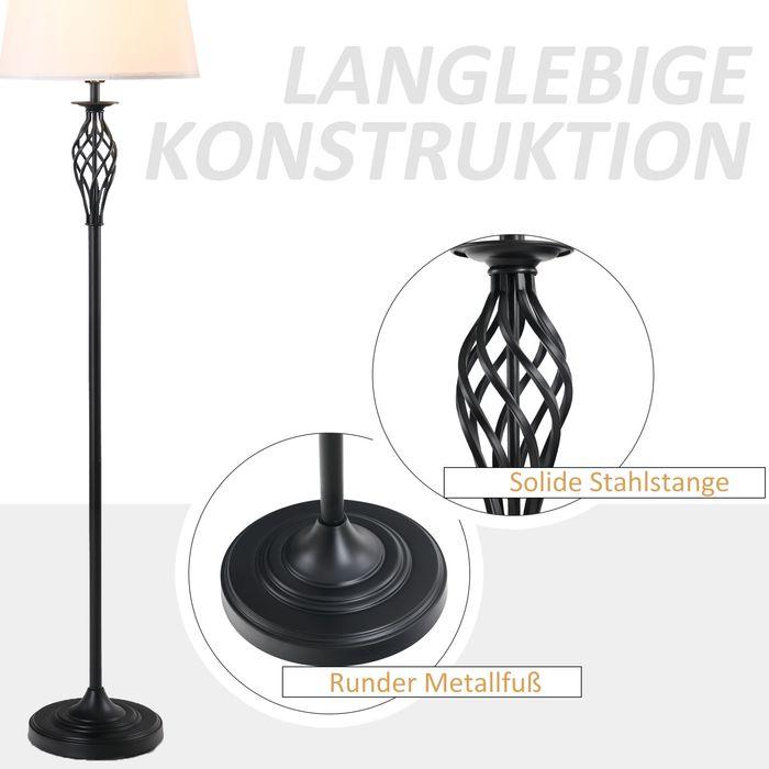 Produktbild Swisshandel24 3er-Lampenset 2 Tischlampe(ø38 x 158H cm) + 1 Stehlampe(ø30 x 62H cm) Metall, PS, Polyester, Baumwol (E27)