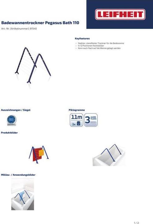 Productafbeelding Leifheit Pegasus V (11 m)