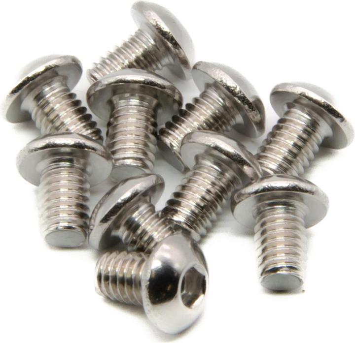 Purecrea 10 Stück M4x6mm Linsenflachkopfschrauben Set rostfrei