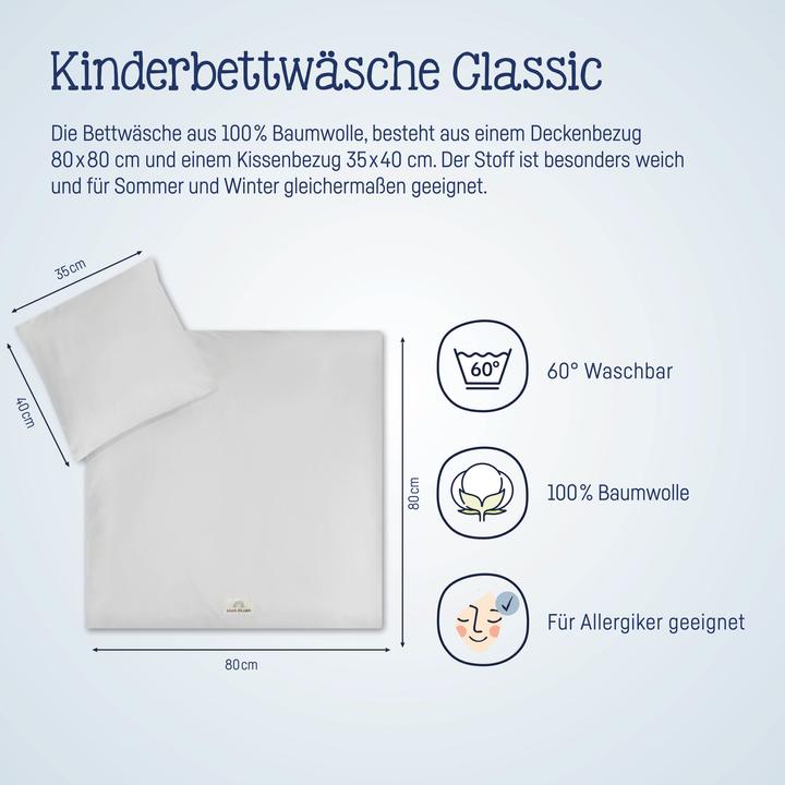 Produktbild Julius Zöllner Kinder Kopfkissenbezug Weiss 40 x 60 cm (40 x 60 cm)